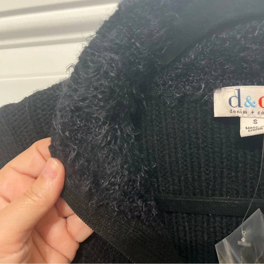 Denim & Co Black Sleeveless Zip-Up Sweater Vest NWOT - Picture 5 of 8